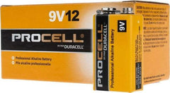 Duracell - Size 9V, Alkaline, Standard Battery - 9 Volts, Miniature Snap Terminal, 6LR61, ANSI, IEC Regulated - Americas Industrial Supply
