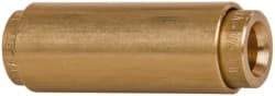 Norgren - 1/4" Outside Diam, Brass Push-to-Connect Tube Union - 150 Max psi, Tube to Tube Connection, Buna O-Ring - Americas Industrial Supply