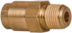 Norgren - 1/4" Outside Diam, 1/8 NPT, Brass Push-to-Connect Tube Male Connector - 150 Max psi, Tube to Male NPT Connection, Buna O-Ring - Americas Industrial Supply