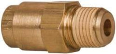 Norgren - 1/4" Outside Diam, 1/8 NPT, Brass Push-to-Connect Tube Male Connector - 150 Max psi, Tube to Male NPT Connection, Buna O-Ring - Americas Industrial Supply
