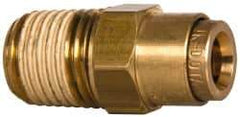 Norgren - 1/4" Outside Diam, 1/4 NPT, Brass Push-to-Connect Tube Male Connector - 150 Max psi, Tube to Male NPT Connection, Buna O-Ring - Americas Industrial Supply
