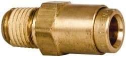 Norgren - 3/8" Outside Diam, 1/4 NPT, Brass Push-to-Connect Tube Male Connector - 150 Max psi, Tube to Male NPT Connection, Buna O-Ring - Americas Industrial Supply