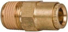 Norgren - 3/8" Outside Diam, 3/8 NPT, Brass Push-to-Connect Tube Male Connector - 150 Max psi, Tube to Male NPT Connection, Buna O-Ring - Americas Industrial Supply