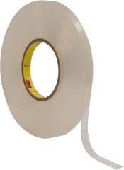 3M - 1/2" x 27 Yd Acrylic Adhesive Double Sided Tape - 1/32" Thick, Clear, Acrylic Foam Liner, Continuous Roll, Series 4658F - Americas Industrial Supply