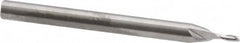 RobbJack - 0.043", 0.129" LOC, 1/8" Shank Diam, 1-1/2" OAL, 2 Flute, Solid Carbide Square End Mill - Single End, Uncoated, Spiral Flute, 30° Helix, Centercutting, Right Hand Cut, Right Hand Flute, Series SR-2 - Americas Industrial Supply