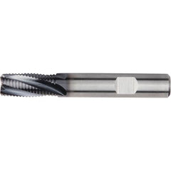 Kennametal - 16mm Diam, Fine Pitch, 19mm LOC, 4 Flute Solid Carbide 45° Corner Chamfer Roughing End Mill - AlTiN Finish, 82mm OAL, 16mm Shank Diam, Single End, Centercutting, 20° Helix - Americas Industrial Supply