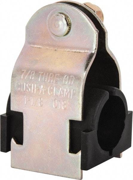 ZSI - 1/2" Pipe," Pipe Clamp with Cushion - Dichromate - Americas Industrial Supply