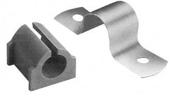 ZSI - 1-3/4" Tube, Grade 304 Stainless Steel, Tube Strap with Cushion - 2 Mounting Holes - Americas Industrial Supply