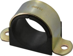 ZSI - 2" Tube, Steel, Zinc Plated Tube Strap with Cushion - 2 Mounting Holes - Americas Industrial Supply