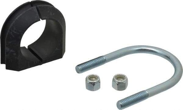 ZSI - 1-1/2" Pipe, Steel U Bolt Clamp with Cushion - Electro Galvanized, 3/4" Panel Thickness - Americas Industrial Supply