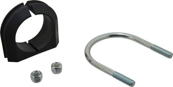 ZSI - 2" Pipe, Steel U Bolt Clamp with Cushion - Electro Galvanized, 3/4" Panel Thickness - Americas Industrial Supply