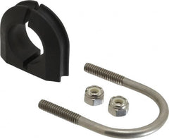 ZSI - 3/4" Pipe, Grade 316 Stainless Steel U Bolt Clamp with Cushion - 1/2" Panel Thickness - Americas Industrial Supply