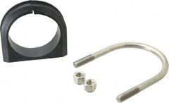 ZSI - 3" Pipe, Grade 316 Stainless Steel U Bolt Clamp with Cushion - 1" Panel Thickness - Americas Industrial Supply