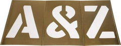 C.H. Hanson - 33 Piece, 12 Inch Character Size, Brass Stencil - Contains Letters - Americas Industrial Supply