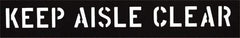C.H. Hanson - 3 Inch Characters, Keep Aisle Clear, Plastic Stencil - 7 x 36 Inch Overall Size - Americas Industrial Supply