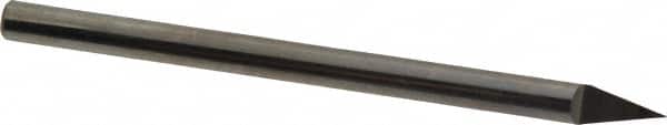 Accupro - 1/4 Inch Diameter, 4 Inch Overall Length, 3/8 Inch Split Length, Solid Carbide, Conical Point Split End Carbide Blank - Single End, 30° Point - Americas Industrial Supply