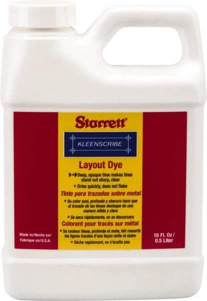 Starrett - Blue Layout Fluid - 16 Ounce Can - Americas Industrial Supply