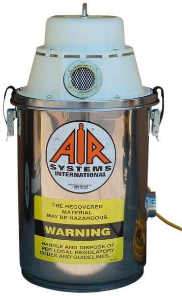 AIR Systems - 2 Gal, Stainless Steel Tank, Dry, Toxic Dust Vacuum Cleaner - 1.3 hp, 7.5 Amps - Americas Industrial Supply