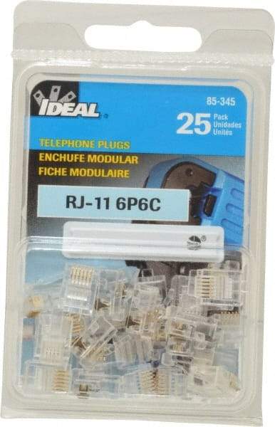 Ideal - 6 Position, Cat5e Modular Plug - Round Cable Compatible - Americas Industrial Supply