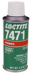 Loctite - 4.5 Fluid Ounce Aerosol, Amber, Liquid Primer - Series 7471, Hand Tool Removal - Americas Industrial Supply