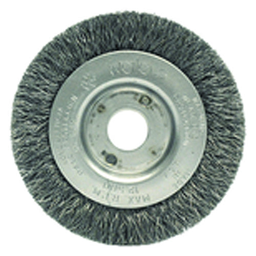 ‎3″ Diameter-3/8″-1/2″ Arbor Hole - Crimped Steel Wire Straight Wheel - Americas Industrial Supply