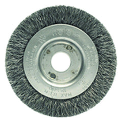 ‎3″ Diameter-3/8″-1/2″ Arbor Hole - Crimped Steel Wire Straight Wheel - Americas Industrial Supply