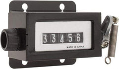 Value Collection - 5 Digit Mechanical & Digital Display Counter - Rotary Knob Reset - Americas Industrial Supply