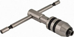 Interstate - 1/4 to 1/2" Tap Capacity, T Handle Tap Wrench - 3-35/64" Overall Length - Americas Industrial Supply