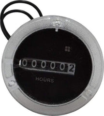 Trumeter - 6 Digit Wheel Display Hour Meter - No Reset - Americas Industrial Supply