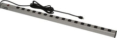 Wiremold - 16 Outlets, 120 Volts, 15 Amps, 15' Cord, Power Outlet Strip - Raceway Mount, 5-15 NEMA Configuration, 48" Strip, cULus Listed - Americas Industrial Supply