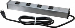 Wiremold - 4 Outlets, 120 Volts, 15 Amps, 6' Cord, Power Outlet Strip - Free Hanging Mount, 5-15 NEMA Configuration, 16" Strip, cULus Listed - Americas Industrial Supply