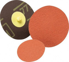 3M - 3" Disc Diam, 80 Grit, Ceramic Quick Change Disc - Type P Attaching System, Coated, Yellow, Medium Grade, 963G Series - Americas Industrial Supply