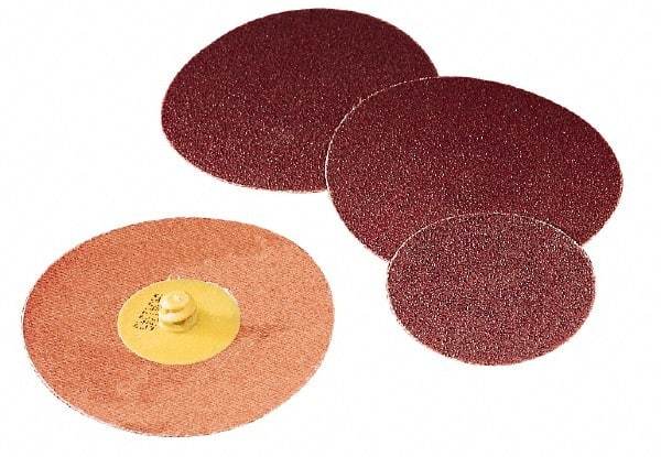 3M - 3" Disc Diam, 36 Grit, Ceramic Quick Change Disc - Type S Attaching System, Coated, Orange, Very Coarse Grade, 20,000 RPM, 777F Series - Americas Industrial Supply
