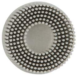 3M - 2" 120 Grit Ceramic Tapered Disc Brush - Fine Grade, Type R Quick Change Connector, 5/8" Trim Length - Americas Industrial Supply