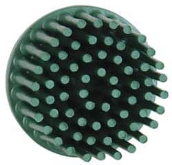 3M - 1" 50 Grit Ceramic Straight Disc Brush - Coarse Grade, Type R Quick Change Connector, 5/8" Trim Length - Americas Industrial Supply