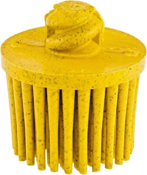 3M - 1" 80 Grit Ceramic Straight Disc Brush - Medium Grade, Type R Quick Change Connector, 5/8" Trim Length - Americas Industrial Supply