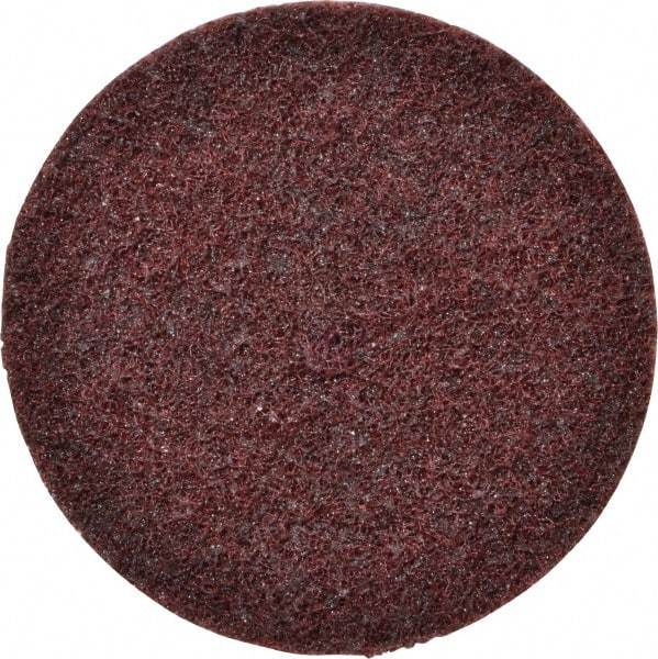 3M - 4" Disc Diam, Aluminum Oxide Quick Change Disc - Type R Attaching System, Nonwoven, Maroon, Medium Grade, 12,000 RPM - Americas Industrial Supply