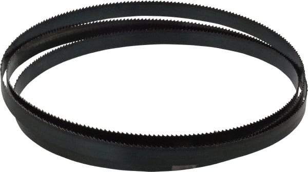 Starrett - 10 TPI, 5' 8-1/2" Long x 1/2" Wide x 0.025" Thick, Welded Band Saw Blade - Carbon Steel, Toothed Edge, Raker Tooth Set, Flexible Back, Contour Cutting - Americas Industrial Supply