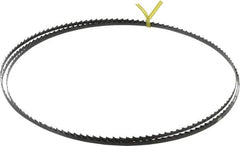 Starrett - 4 TPI, 7' 9-1/2" Long x 1/4" Wide x 0.025" Thick, Welded Band Saw Blade - Carbon Steel, Toothed Edge, Raker Tooth Set, Flexible Back, Contour Cutting - Americas Industrial Supply