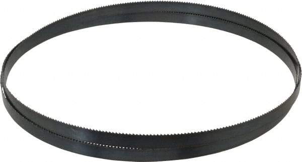 Starrett - 10 TPI, 8' Long x 1/2" Wide x 0.025" Thick, Welded Band Saw Blade - Carbon Steel, Toothed Edge, Raker Tooth Set, Flexible Back, Contour Cutting - Americas Industrial Supply