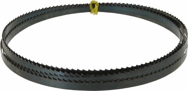 Starrett - 4 TPI, 12' 6" Long x 1/2" Wide x 0.025" Thick, Welded Band Saw Blade - Carbon Steel, Toothed Edge, Raker Tooth Set, Flexible Back, Contour Cutting - Americas Industrial Supply