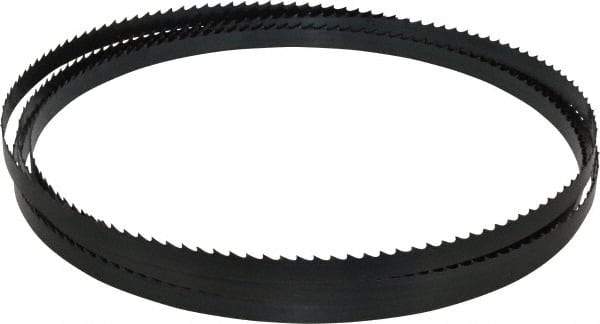 Starrett - 4 TPI, 12' 10" Long x 1/2" Wide x 0.025" Thick, Welded Band Saw Blade - Carbon Steel, Toothed Edge, Raker Tooth Set, Flexible Back, Contour Cutting - Americas Industrial Supply