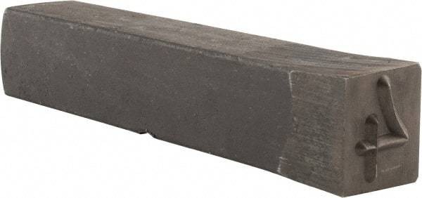 Made in USA - Number 4 Machine Made Individual Steel Stamp - 1/2" Character - Americas Industrial Supply