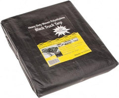 Value Collection - 16' Long x 12' Wide Polyethylene Tarp & Dust Cover - Black, Grommet, 11 to 12 mil Thickness - Americas Industrial Supply