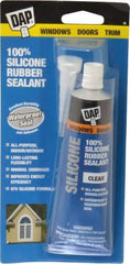 DAP - 2.8 oz Tube Clear RTV Silicone Joint Sealant - -40 to 400°F Operating Temp, 10 to 20 min Tack Free Dry Time, 24 hr Full Cure Time - Americas Industrial Supply