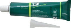 Dow Corning - 3 oz Tube Red RTV Silicone Joint Sealant - -85 to 500°F Operating Temp, 17 min Tack Free Dry Time, 24 hr Full Cure Time, Series 736 - Americas Industrial Supply