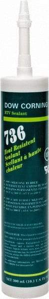 Dow Corning - 10.1 oz Cartridge Red RTV Silicone Joint Sealant - -85 to 500°F Operating Temp, 17 min Tack Free Dry Time, 24 hr Full Cure Time, Series 736 - Americas Industrial Supply