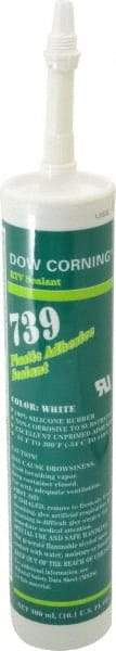 Dow Corning - 10.1 oz Cartridge White RTV Silicone Joint Sealant - -49 to 392°F Operating Temp, 75 min Tack Free Dry Time, 24 to 72 hr Full Cure Time, Series 739 - Americas Industrial Supply