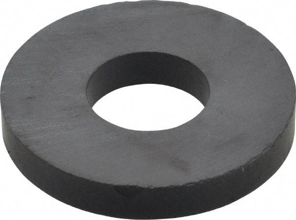 Mag-Mate - 0.705" ID x 1.723" OD Ceramic Ring Magnet - 0.25" Thick, 350°F Max Operating Temp - Americas Industrial Supply