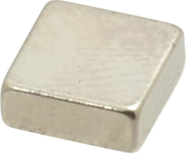 Eclipse - 2.2 Lb Max Holding Capacity Neodymium Rare Earth Block Magnet - 1/4" Long x 1/4" Wide x 0.1" High, 248°F Max Operating Temp - Americas Industrial Supply